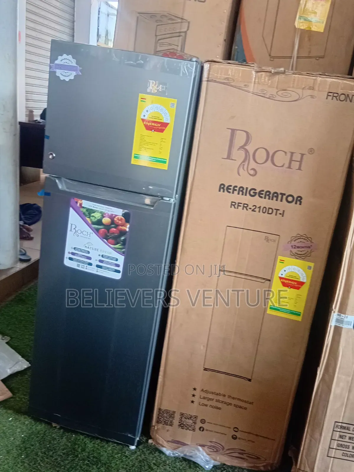 Roch 168l Double Door Refrigerator RFR-210dt-I – Spacious 168l