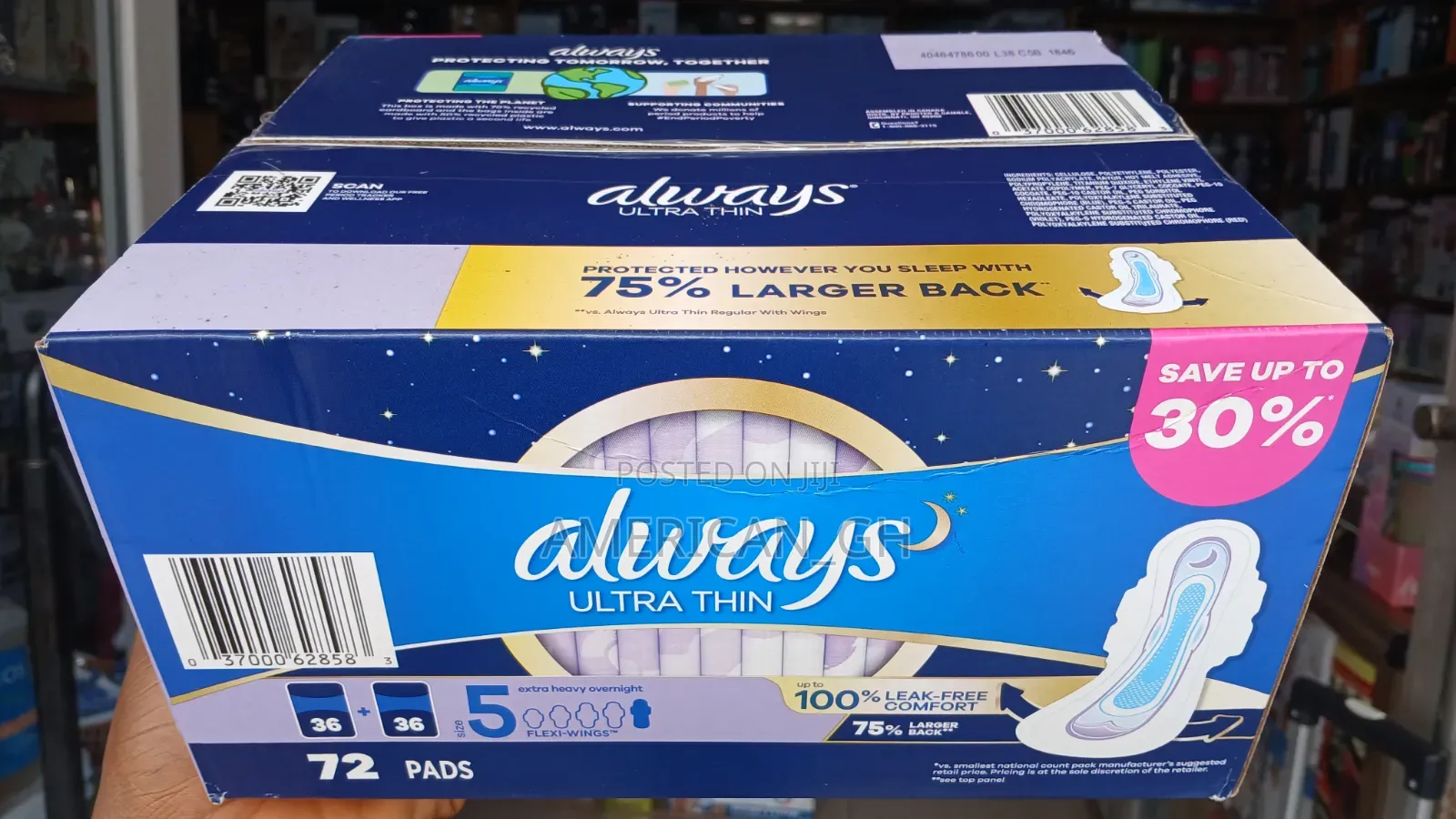 Always Ultra Thin Sanitary Pad, 72 Pads