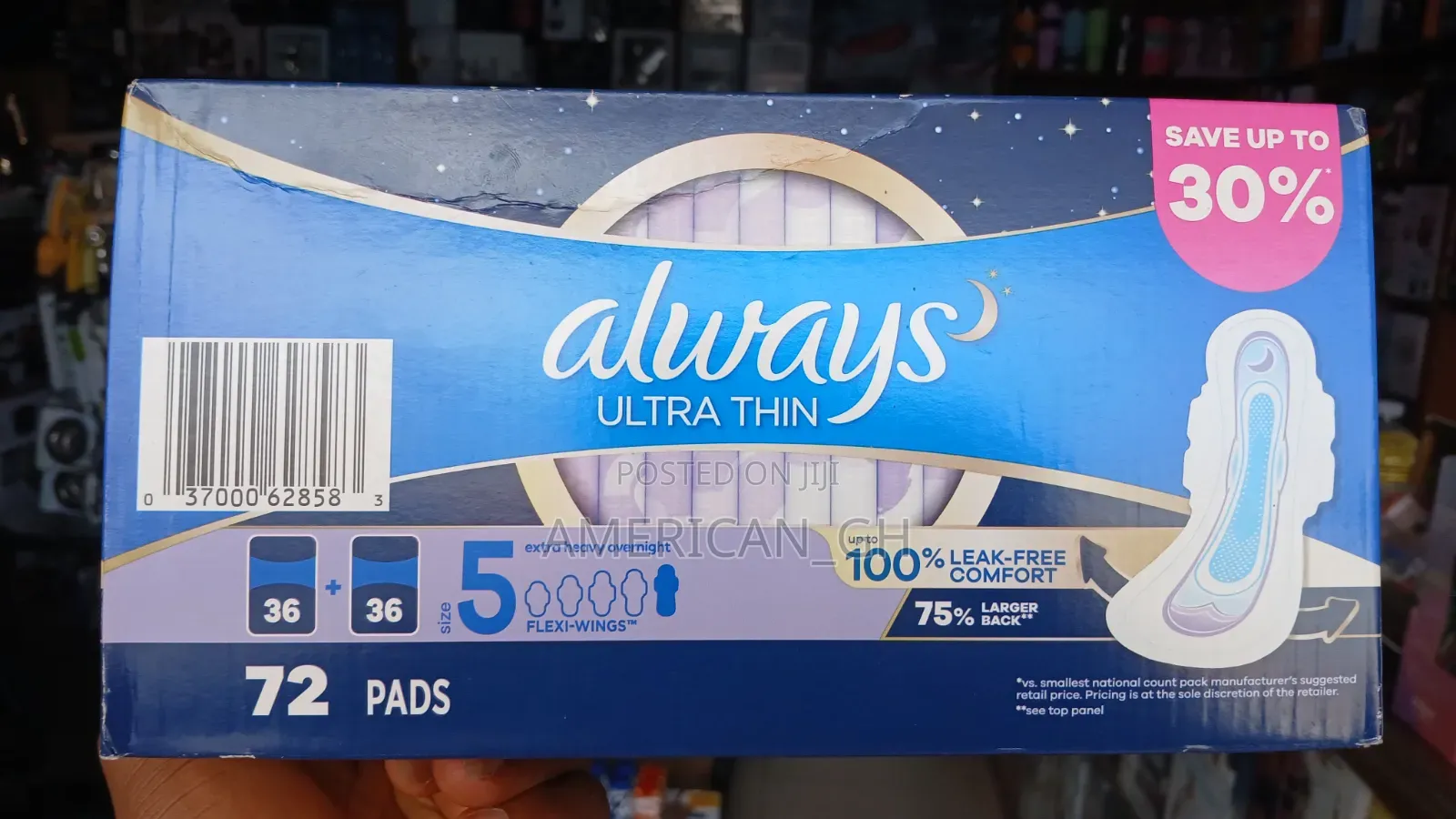 Always Ultra Thin Sanitary Pad, 72 Pads