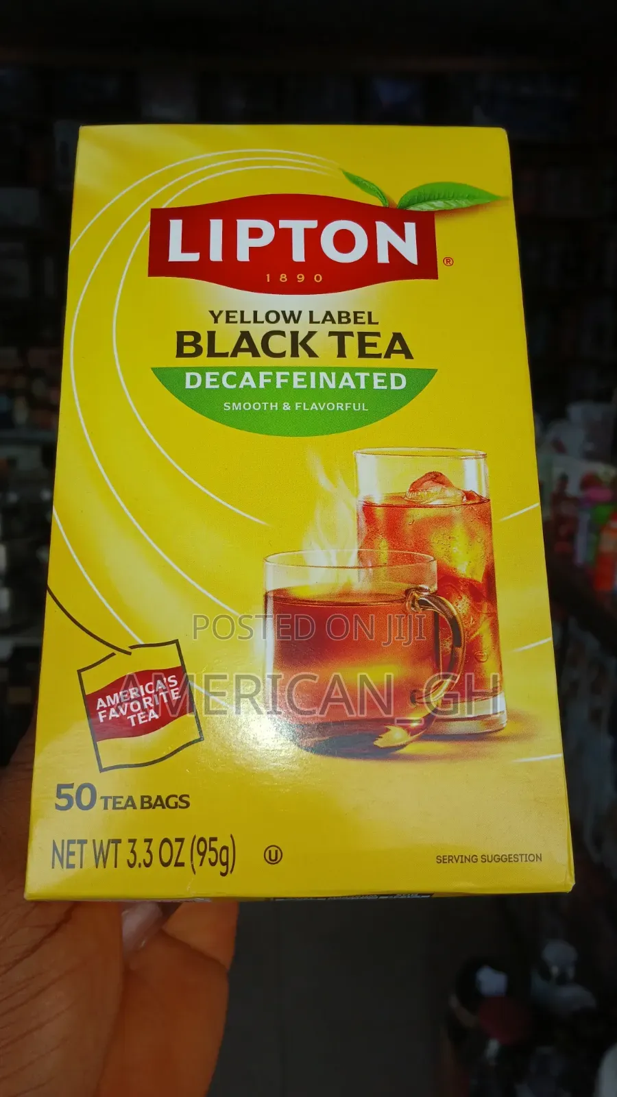 Lipton Yellow Label Black Tea Decaffeinated, 50 Bags