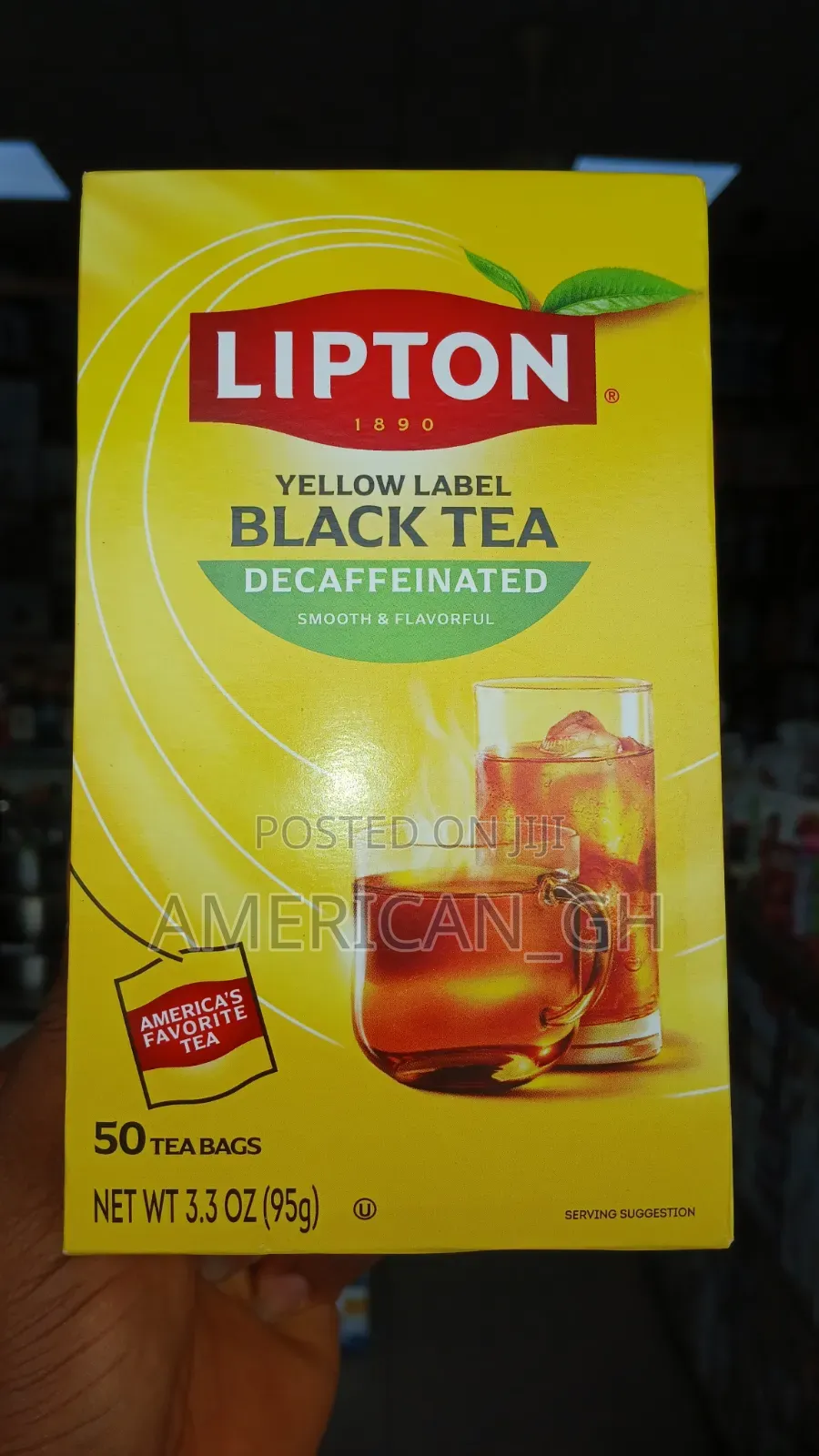 Lipton Yellow Label Black Tea Decaffeinated, 50 Bags
