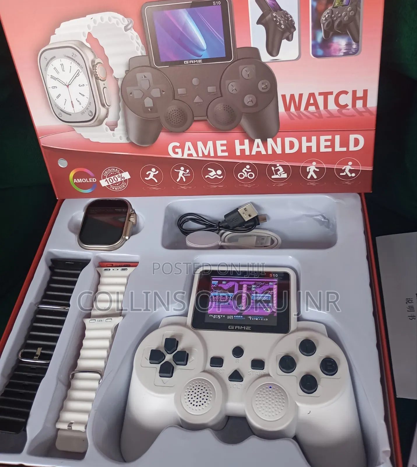 Amoled Hot-60 Handheld Gamepad With S10 Smart Watch and 4 Straps