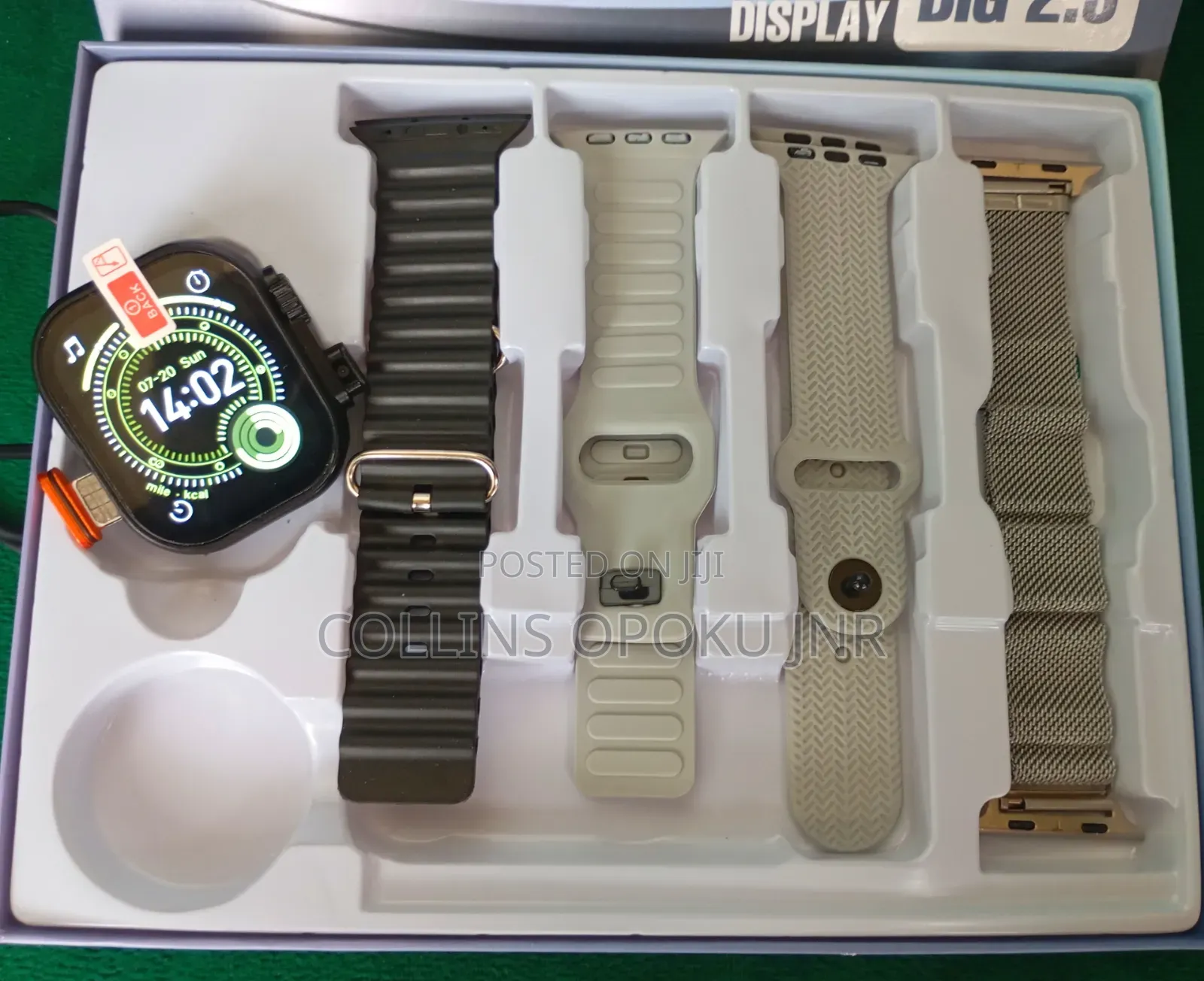 Ultra-X89 Smart Watch With Sim Slot and Camera + 4 Xtra Straps - Black