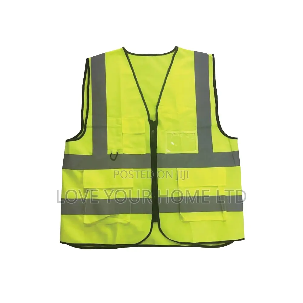 Reflective Safety Vest With Front Pocket Zipper For Men & Women –Green