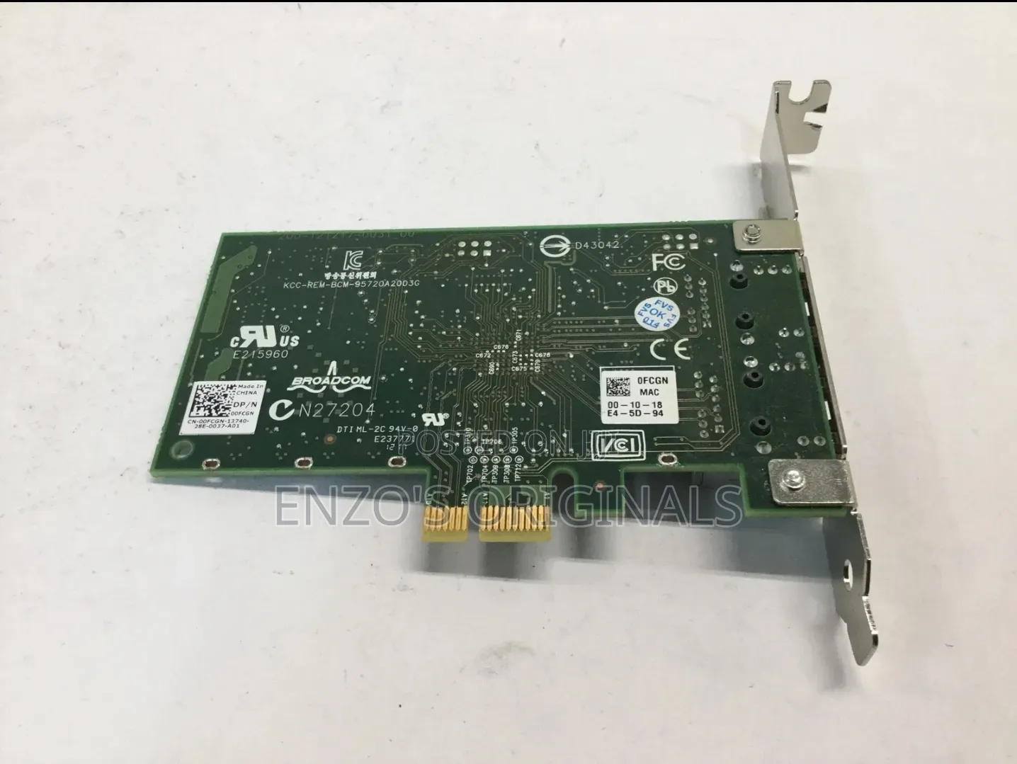 Dell 0fcgn Broadcom 5720 1gb 2-Port Ethernet Network Card Pci-E Lan