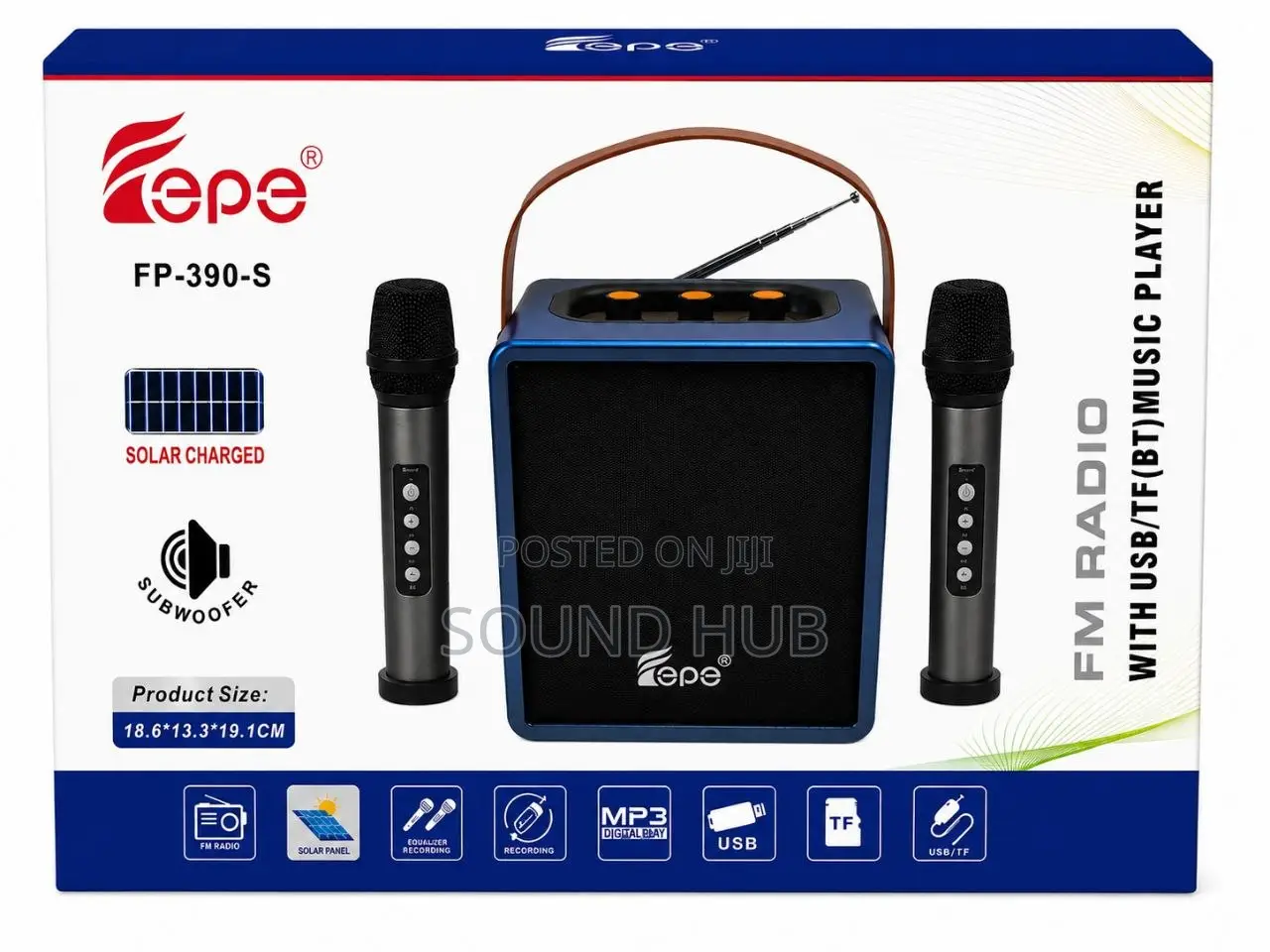 Portable Wireless Speaker With Two Mics