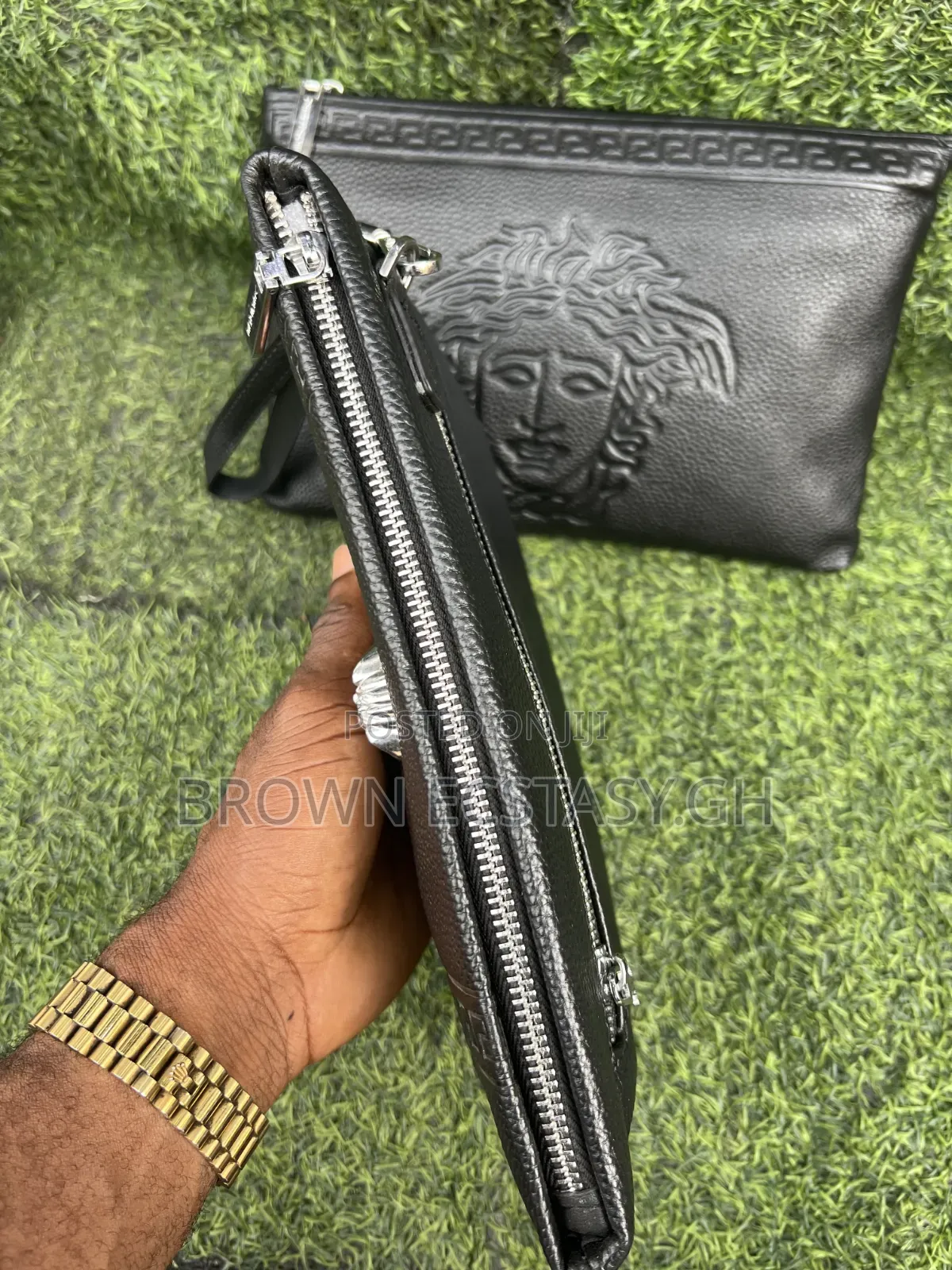 Versace Leather Clutch Bags