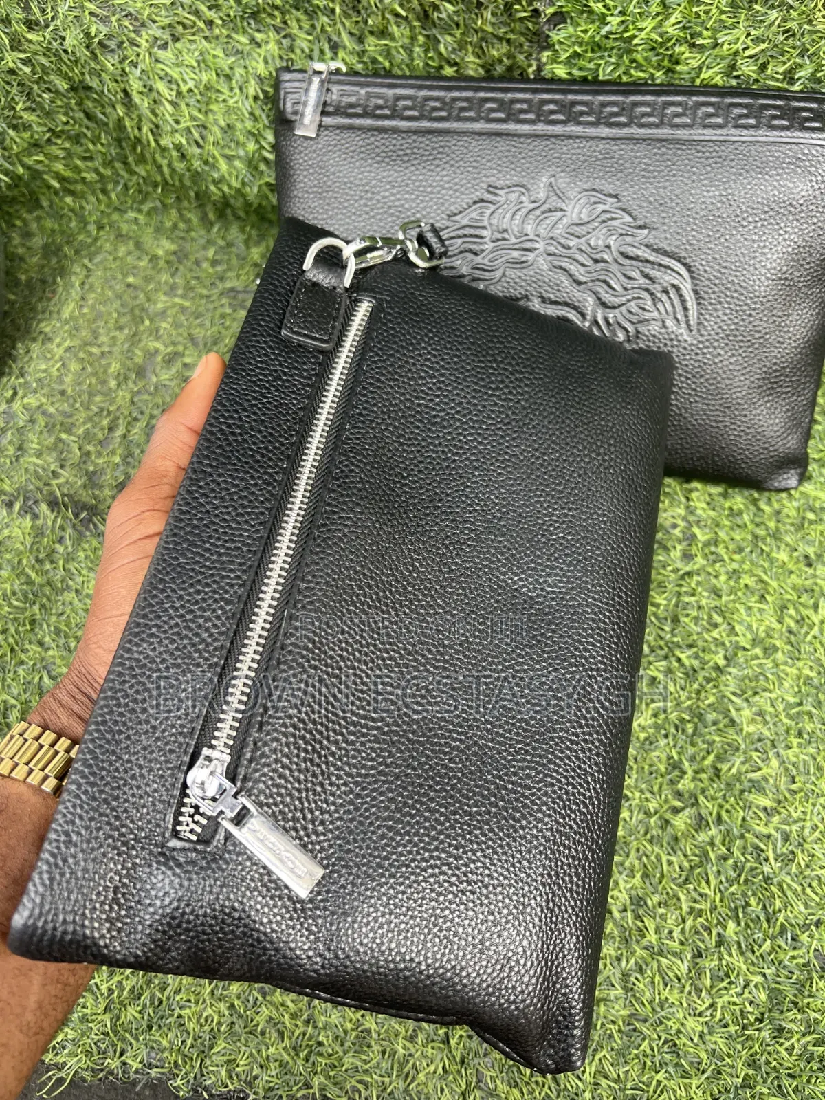 Versace Leather Clutch Bags