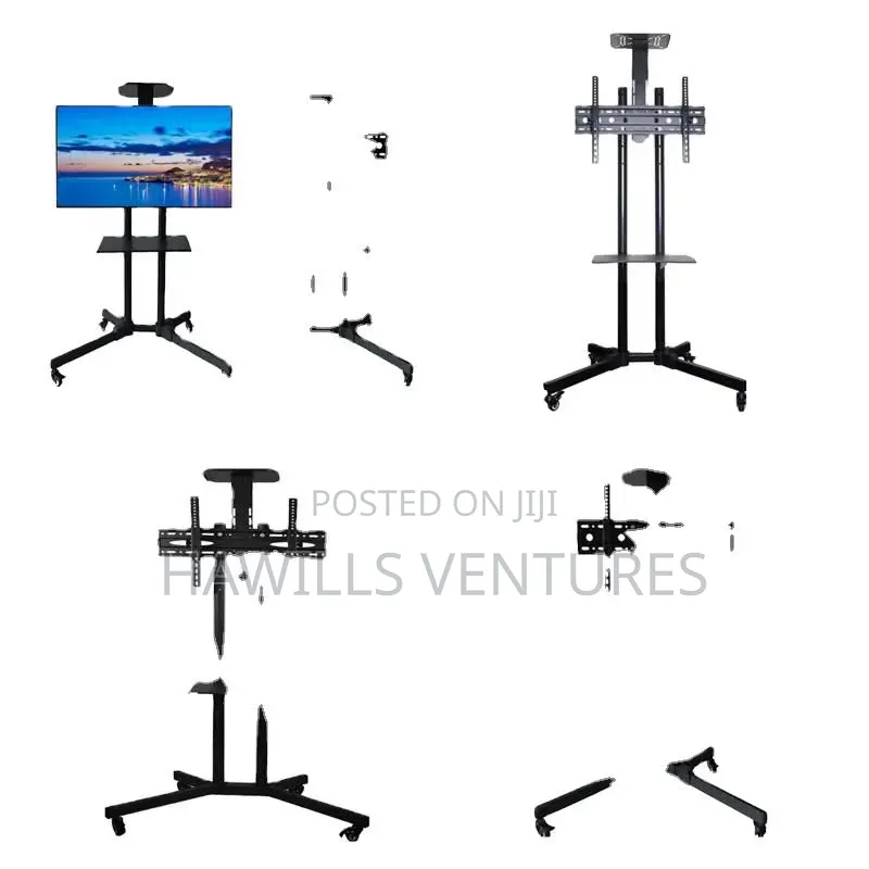 Tv Stand Featuring a Heavy- Duty Steel Frame to Hold Screen 32-70".