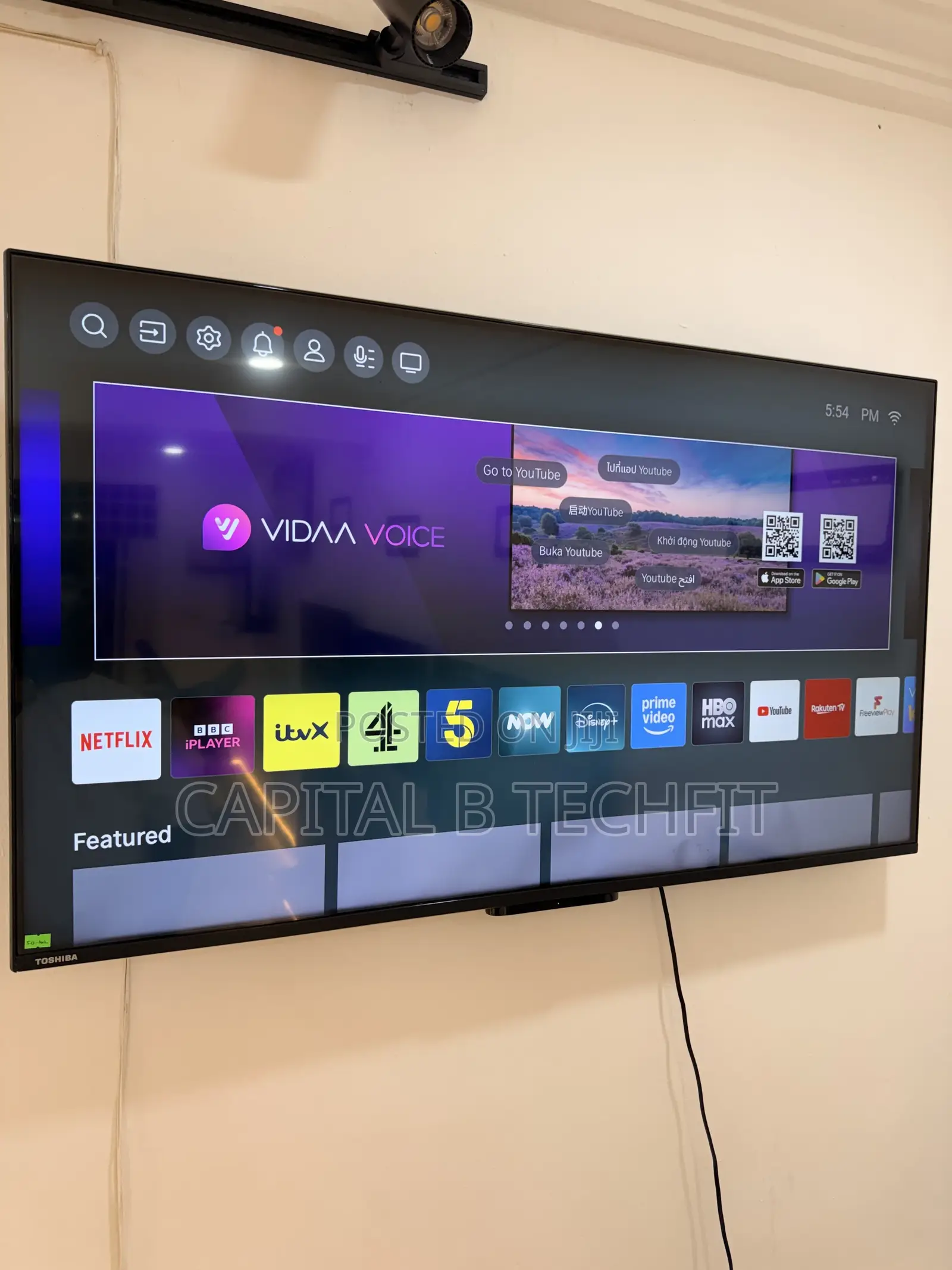 50inches Toshiba Vidaa 2024 Model . Digital Satellite Smart TV