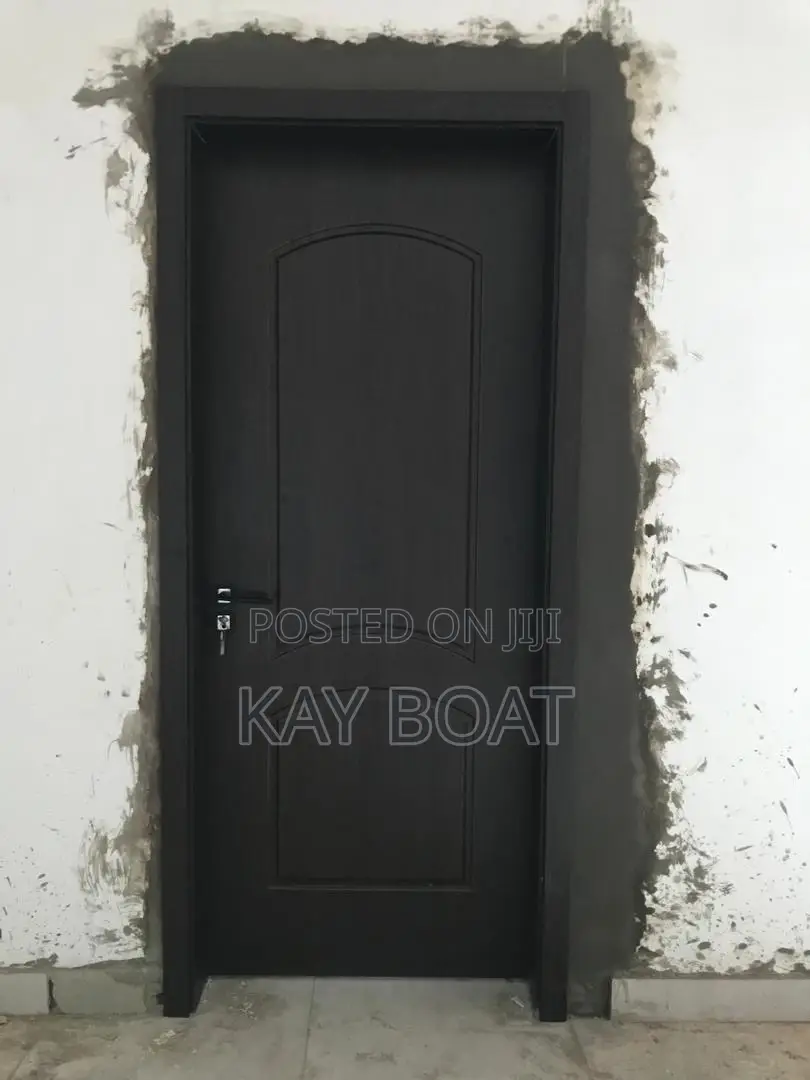 Neatly Installed Brown Like Interior Door