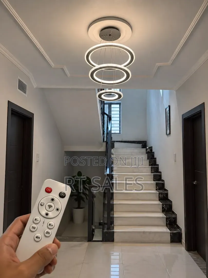 Black Remote Control Led Chandelier