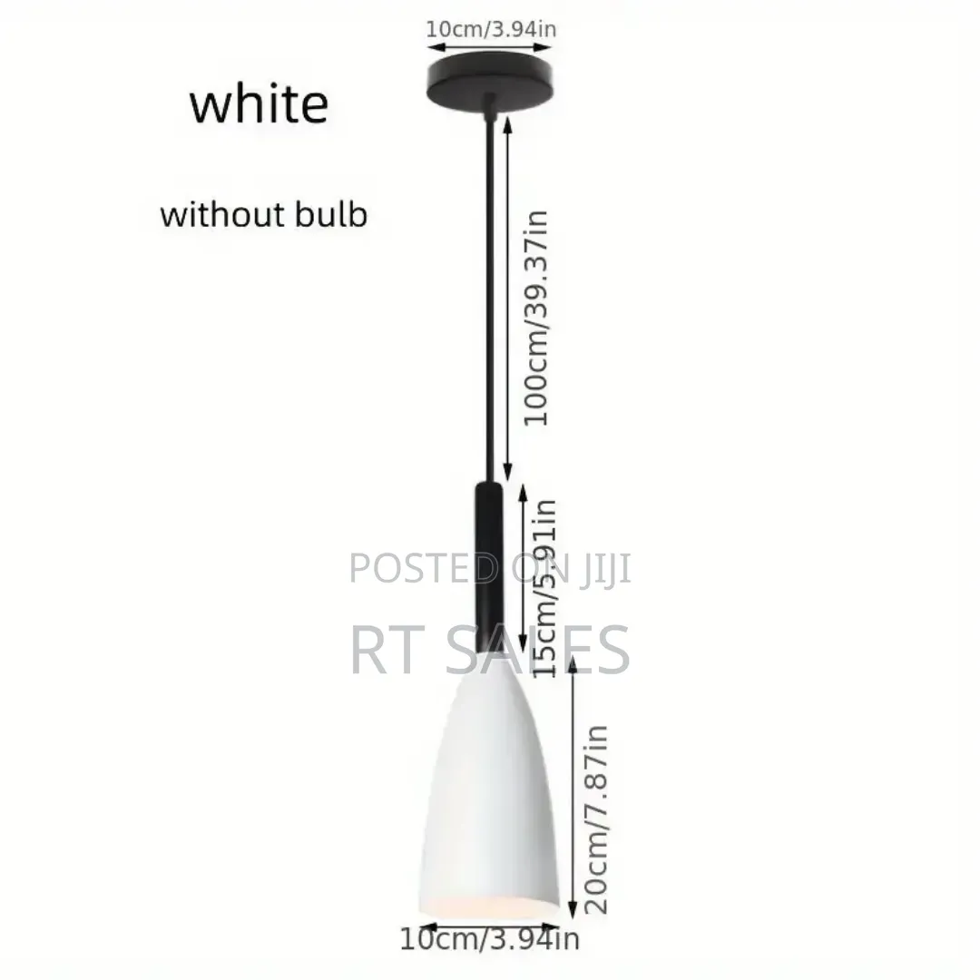 White Single Pendant Light.