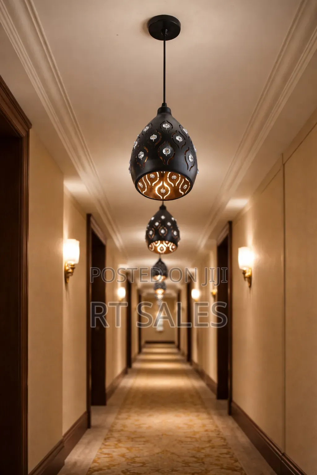 Black Single Pendant Light.