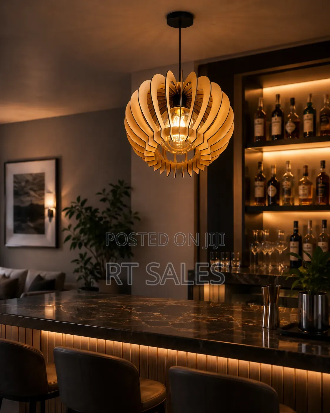 New Wooden Single Pendant Light