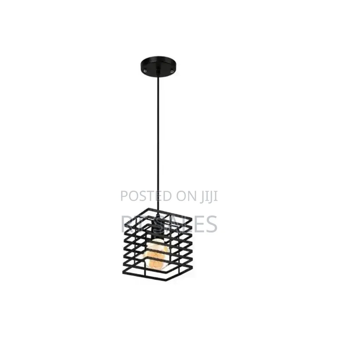 Metal Square Single Pendant Light.