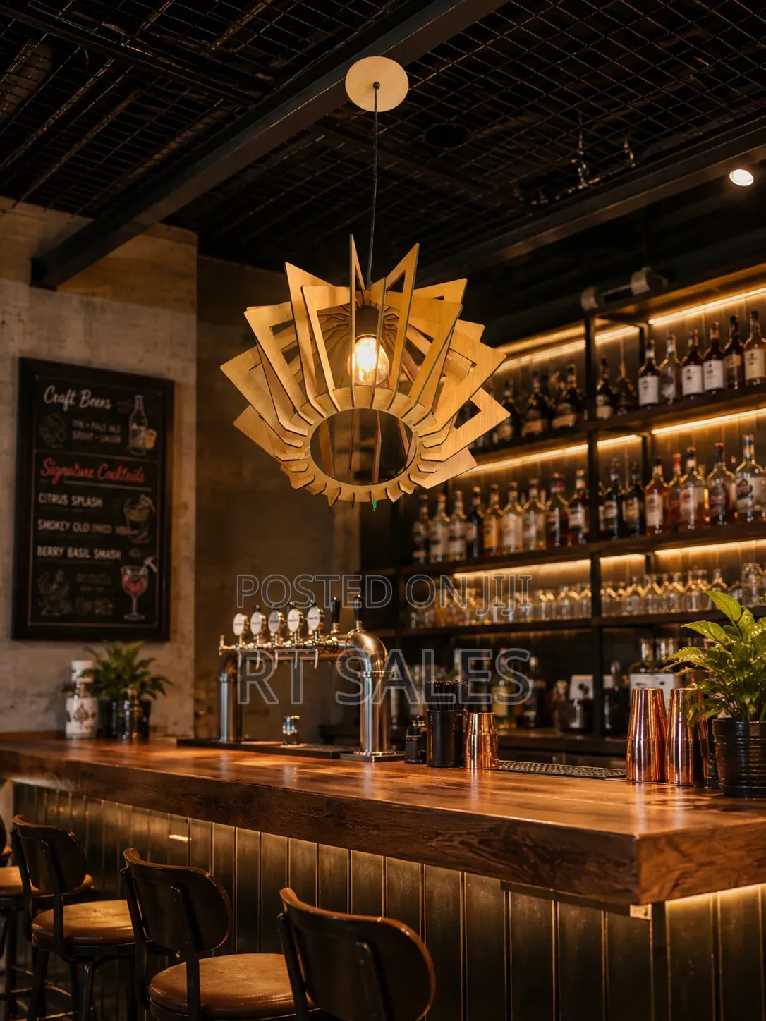 Wooden Modern Pendant Light.