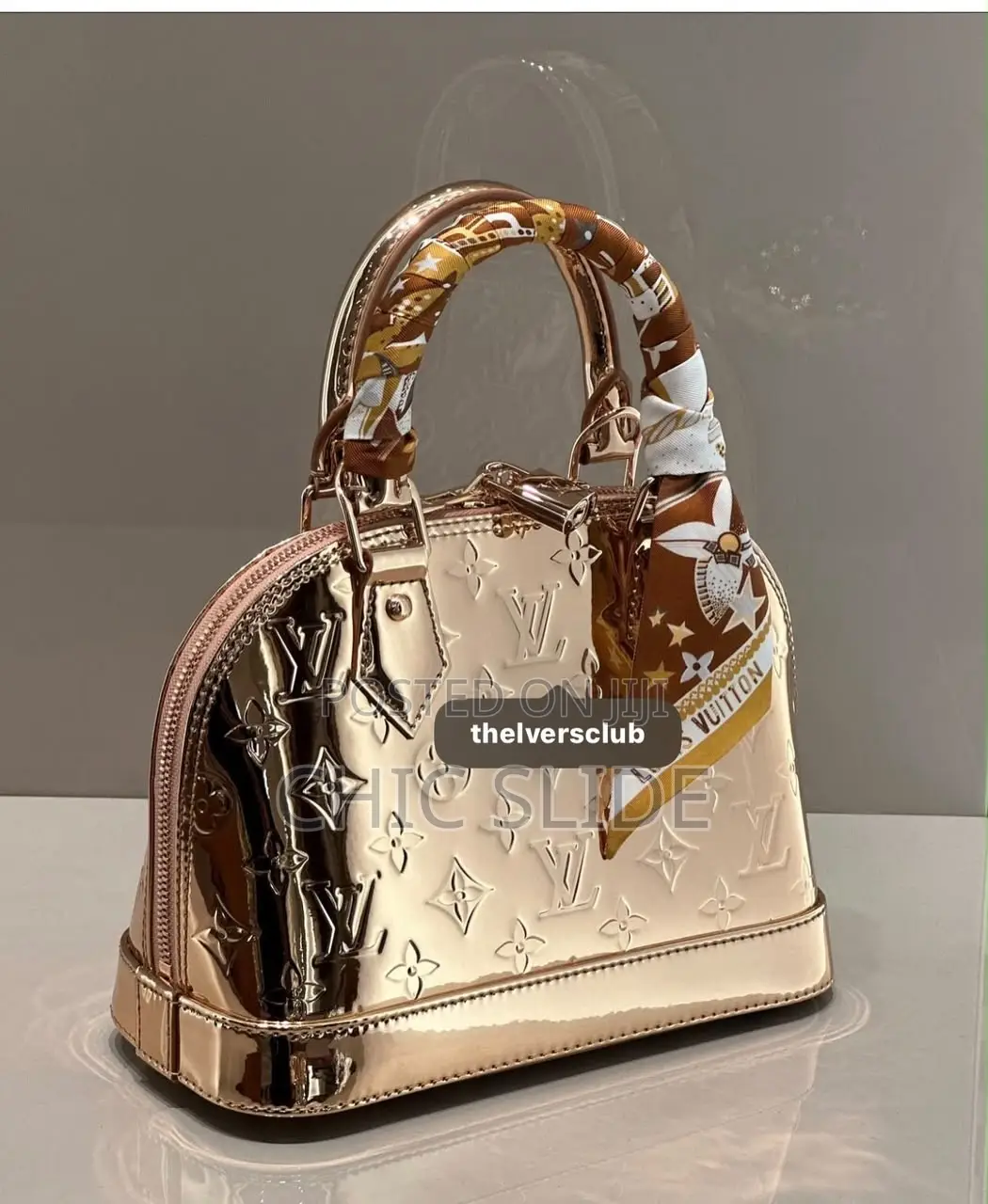 Rose Gold Mirror Bag