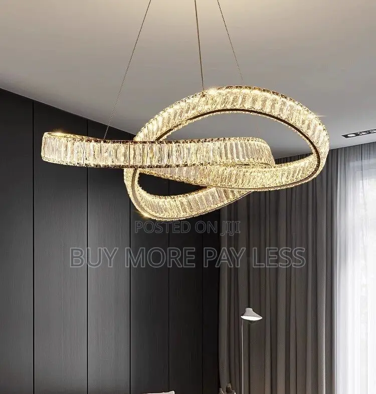 Modern Luxury Infinity Loop Crystal Led Chandelier.