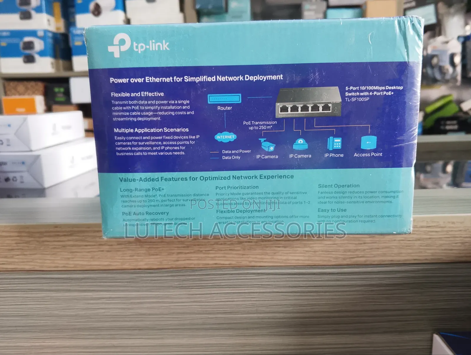5-Port 10/100mbos Desktop Poe+ Switch (Tl-Sf1005p)