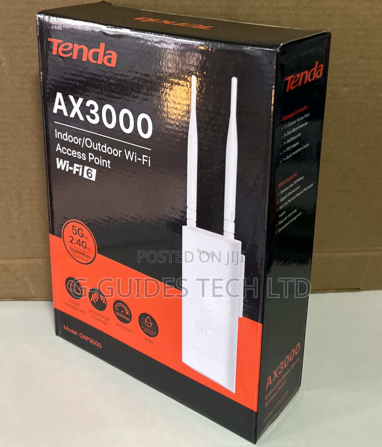 Tenda Oap3000 Ax3000 Indoor/Outdoor Wi-Fi-6 Access Point