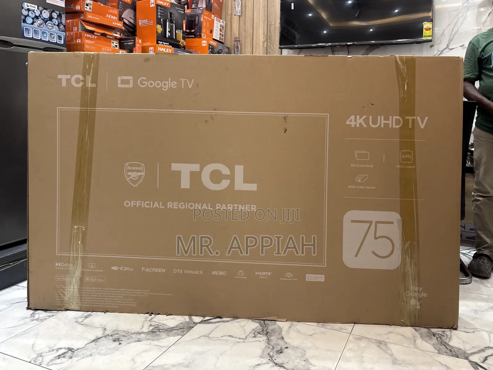 Order Unique TCL 75” HDR Frameless Google Television(Black).
