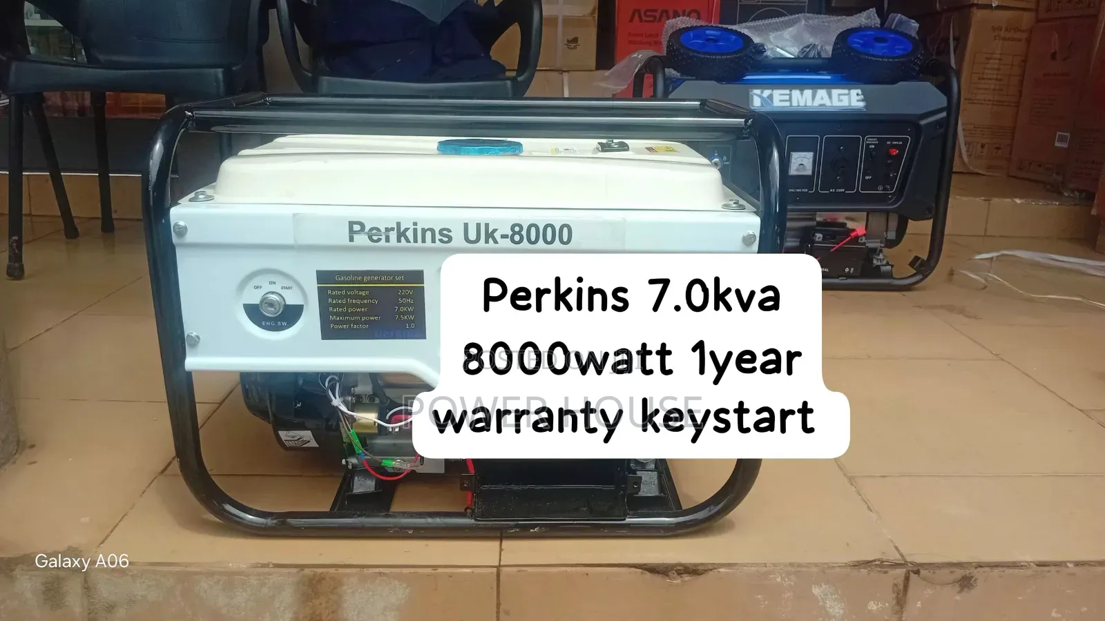 Heavy-Duty Perkins 7.0kva 8000-Watt Generator for Homes Businesses