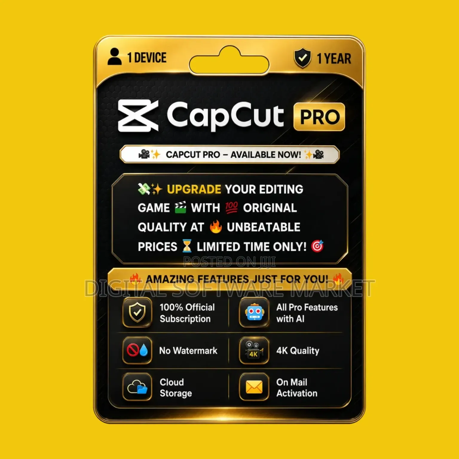 Capcut Pro for 1 Year Subscription