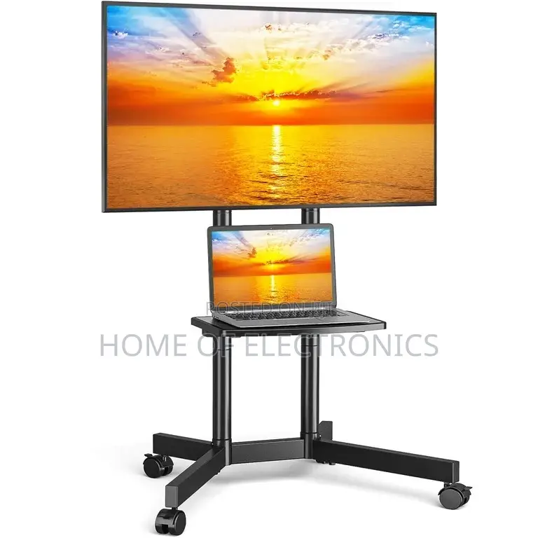 Simple to Move Mobile Trolley Tv Stand With Wheels(32-70 Inch)