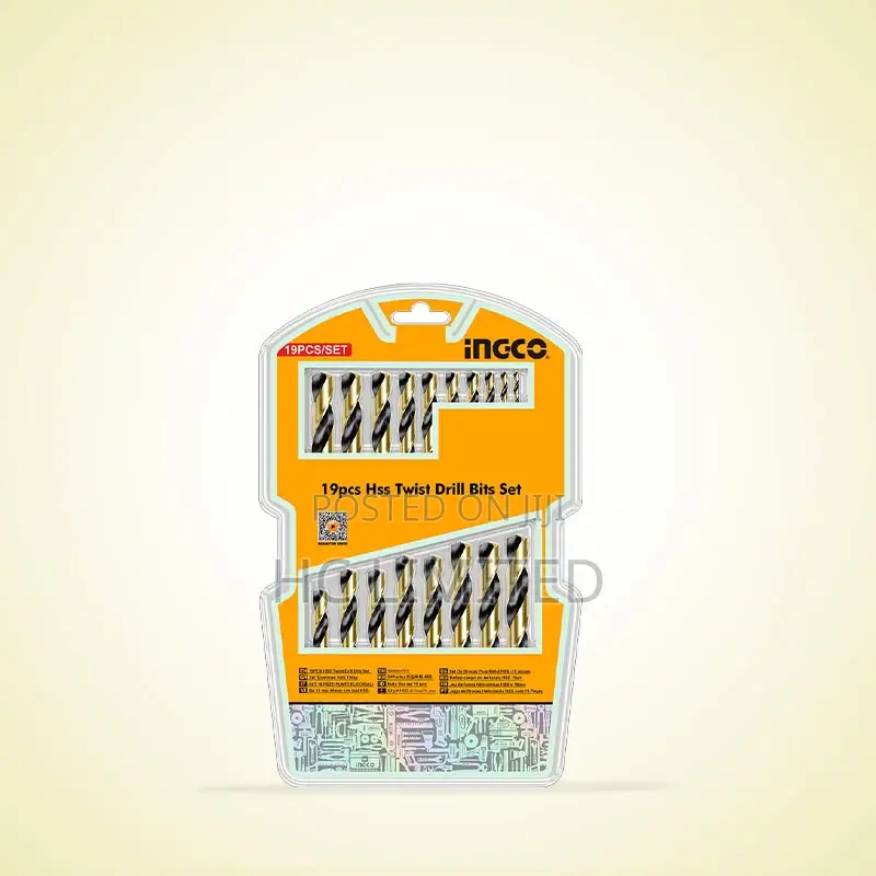 19pcs Hss Twist Drill Bits Set -