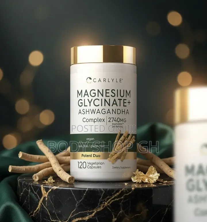 Magnesium Glycinate With Ashwagandha | 120 Capsules | Potent Duo