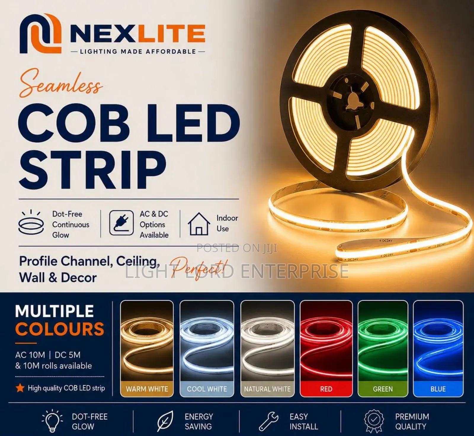 Seamless Dotless 8mm Cob Direct Cob