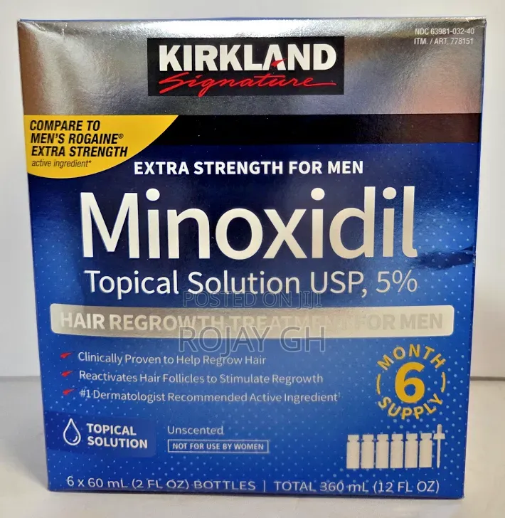 Kirkland Signature Minoxidil Beard Growth Treatment for Men - 60ml X 6