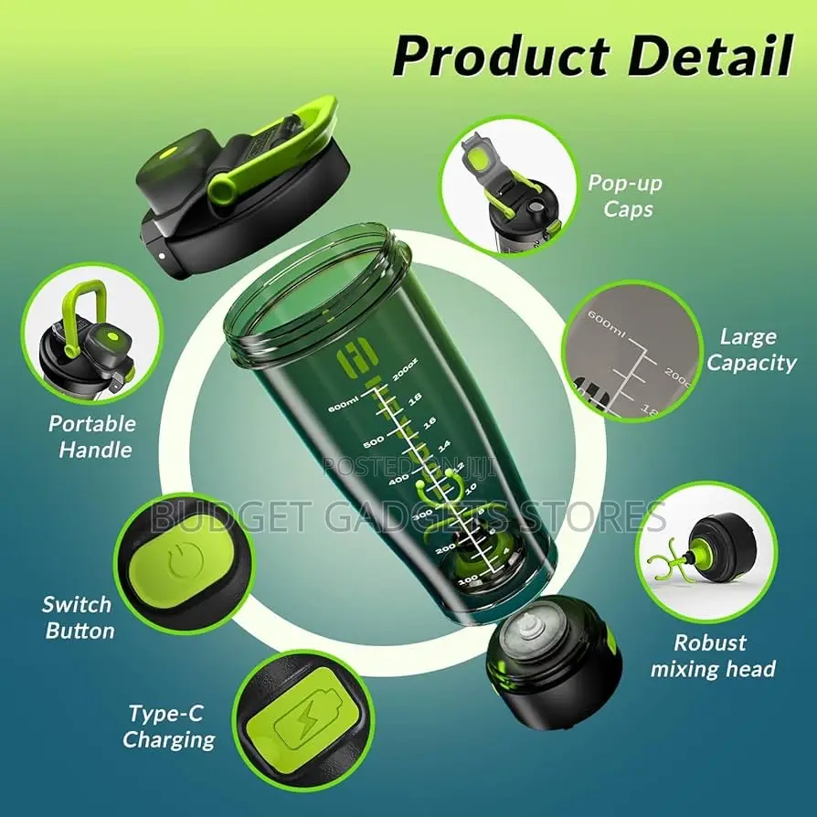 Electric Protein Shaker Bottle