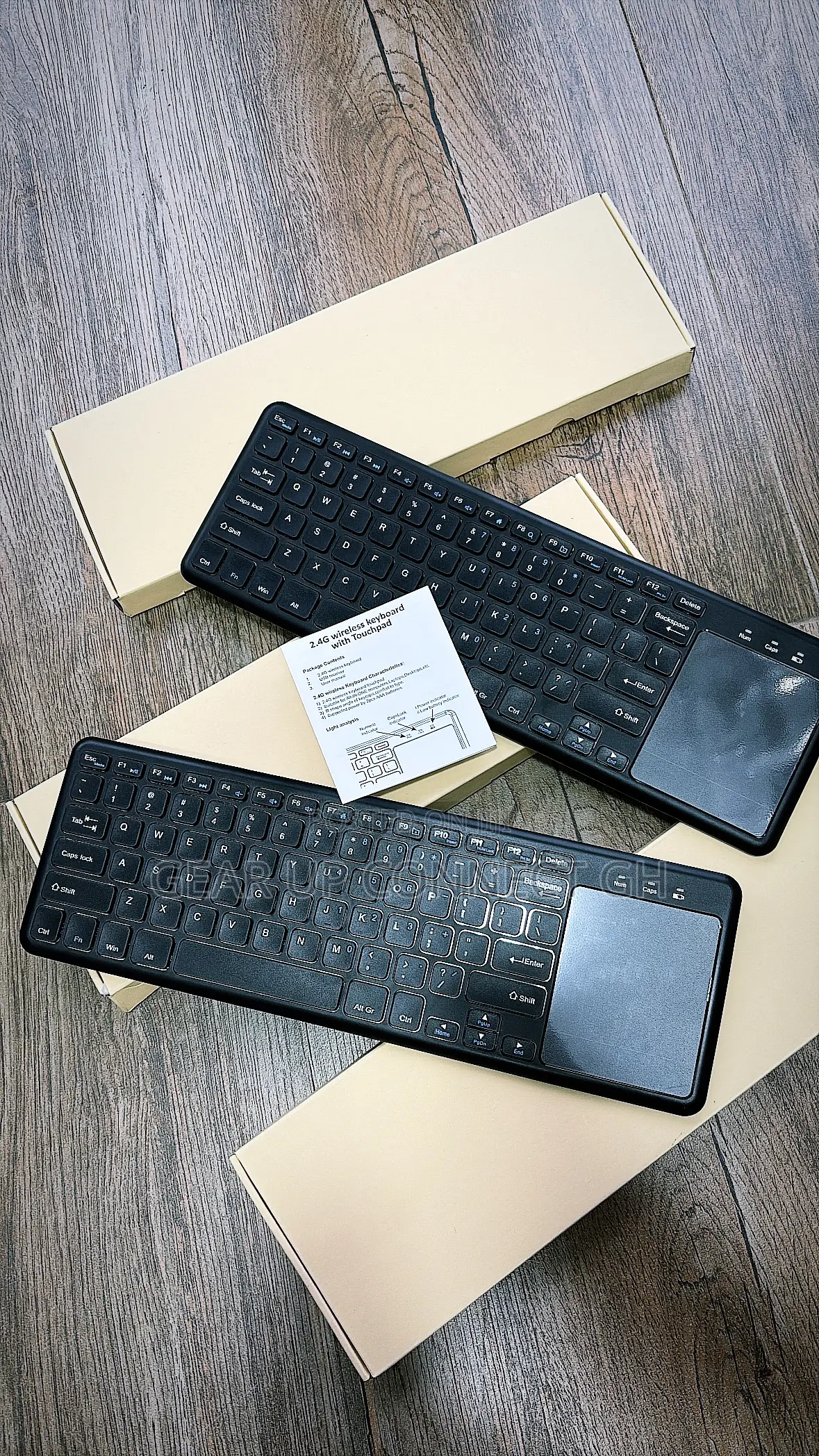 Slim Wireless Keyboard With Touch Pad