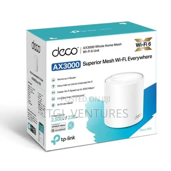 Tp-Link Deco X50 (3-Pack) Ax3000 Whole Home Mesh Wi-Fi 6 System