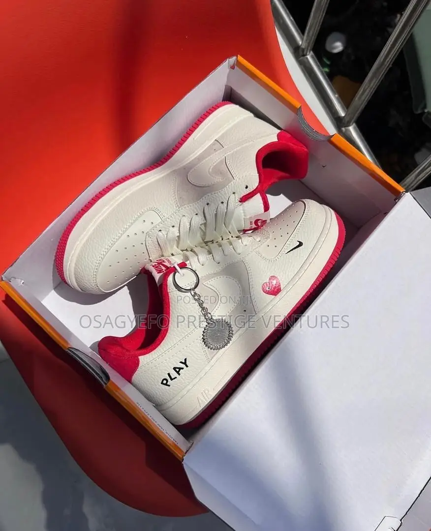 Nike Air Force 1 Custom X CDG Play – White Red
