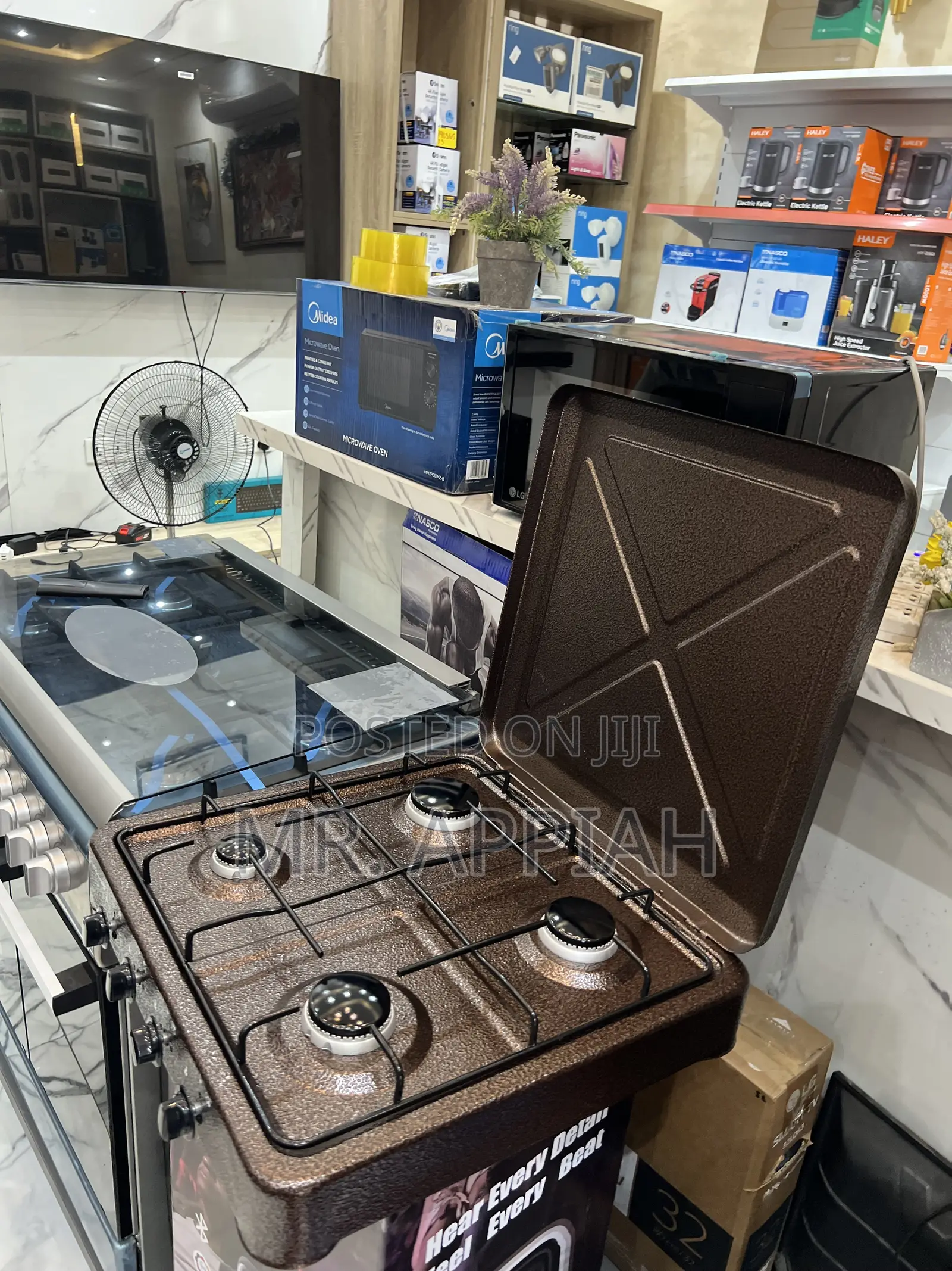 Get Unique Volcano Table Top 4 Gas Burner(Brown) 