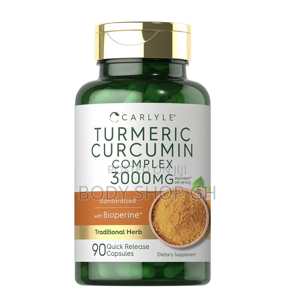 Carlyle Turmeric Curcumin Supplement | 180 Capsules |With Black Pepper