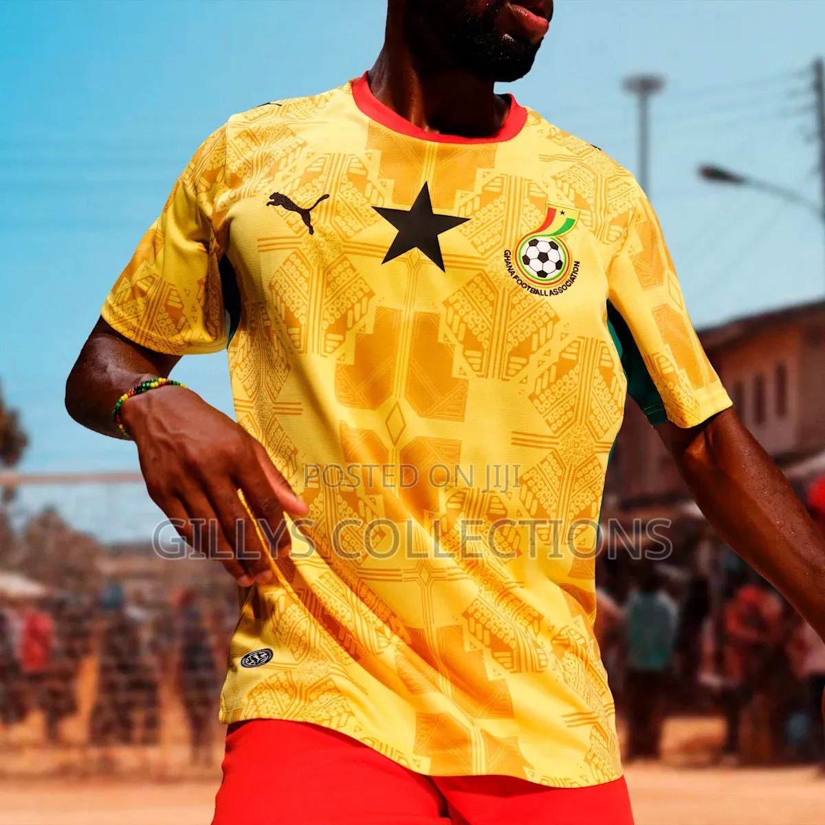 Yellow Ghana Jersey With Customization Name and Number