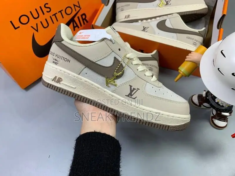 Louis Vuitton Nike Air Force Lv Cream N Brown