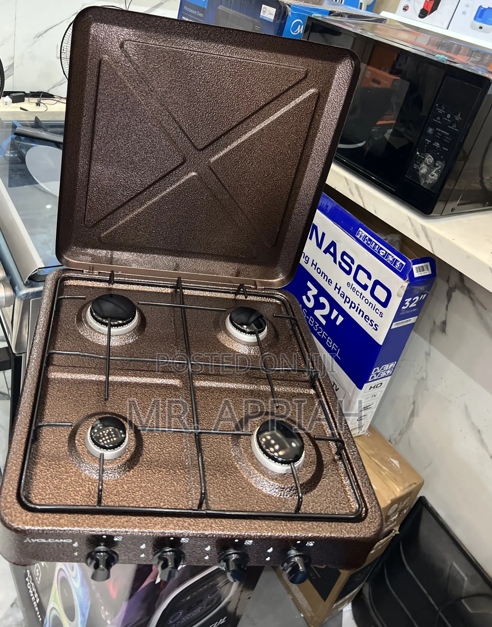 Premium Volcano 4 Table Top Cooker(Brown) 