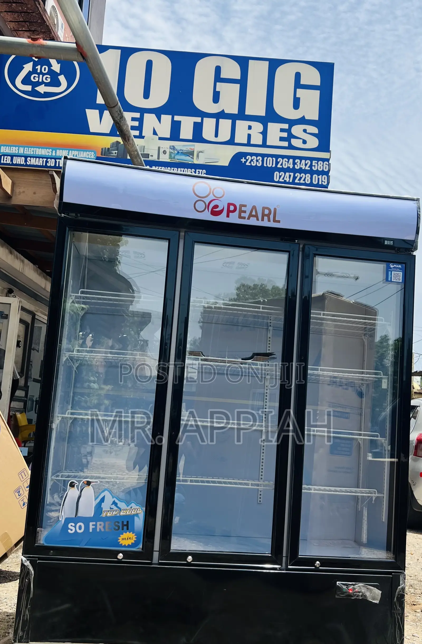 Eco-Friendly Pearl 3 Door Beverage Cooler(Glass Door)