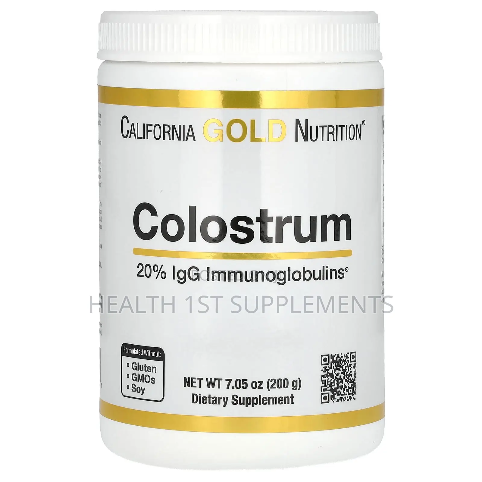 Colostrum, Immune and Gut Health, Minimum 20% Igg, 200g