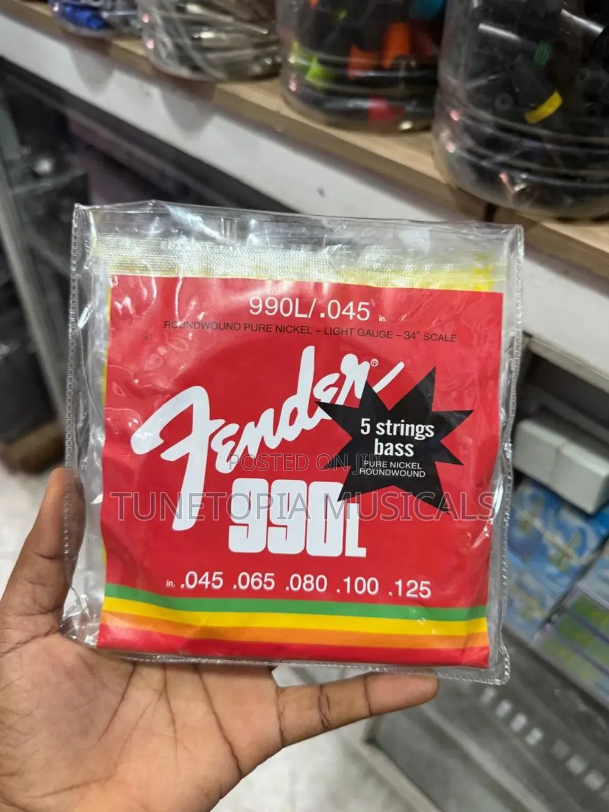 Fender 990l Pure Nickel Roundwound 5-String Bass Guitar Strings