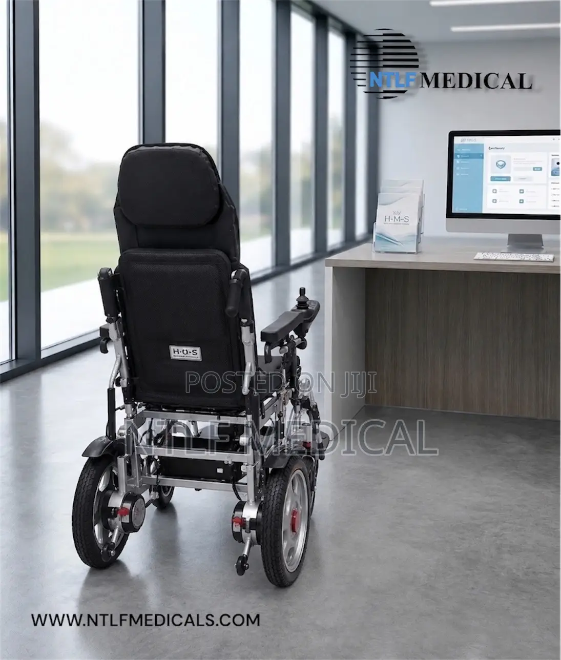 Electric Wheelchair Long Back (Reclinable, Convertible, Foldable)