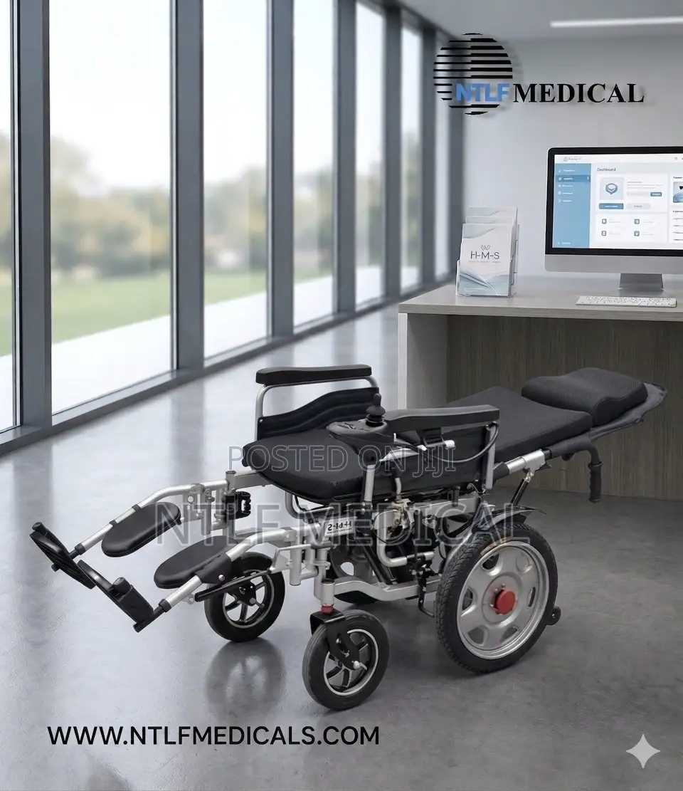 Electric Wheelchair Long Back (Reclinable, Convertible, Foldable)