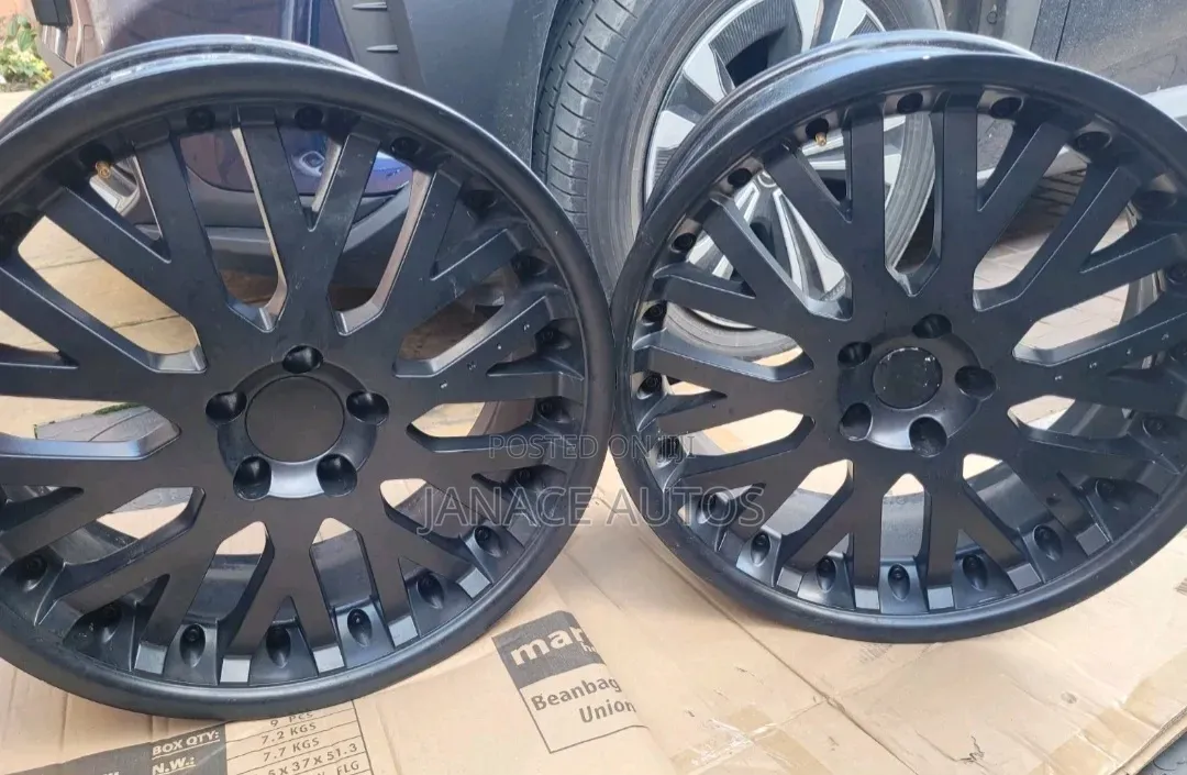 4x Project Kahn Rs Staggered Alloy Wheels Matt Black - 20" 9j 11j