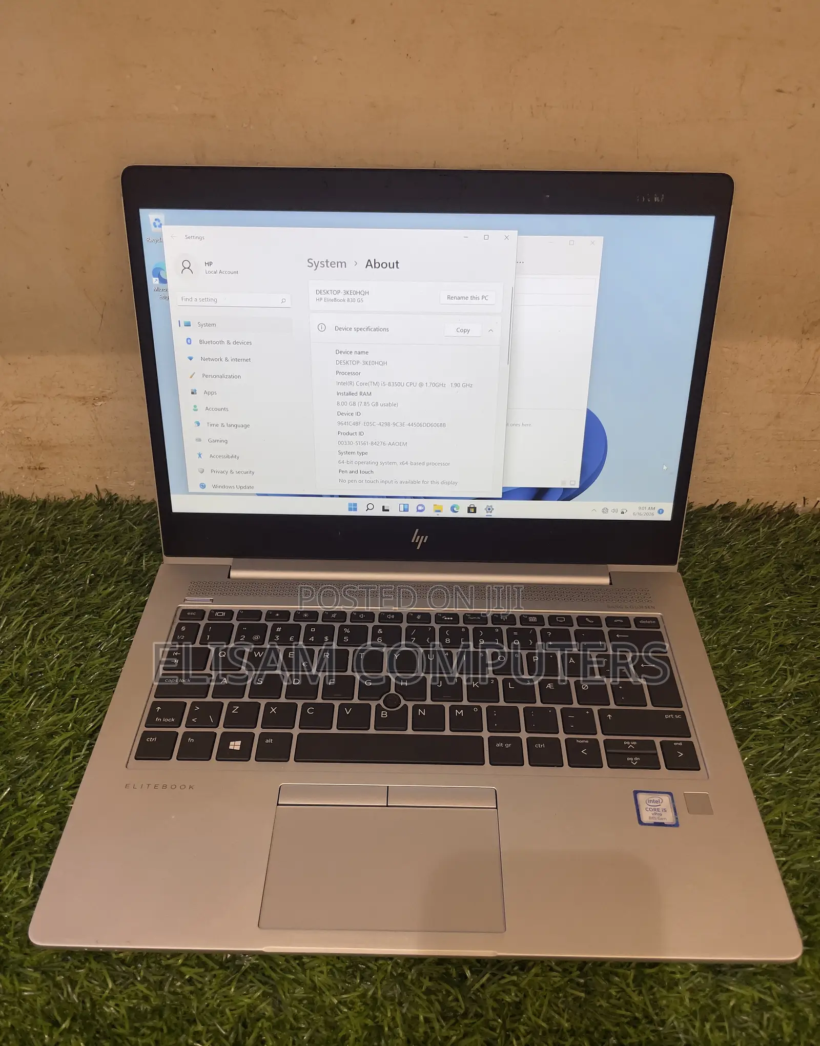Laptop HP EliteBook 840 G5 8GB Intel Core i5 SSD 256GB
