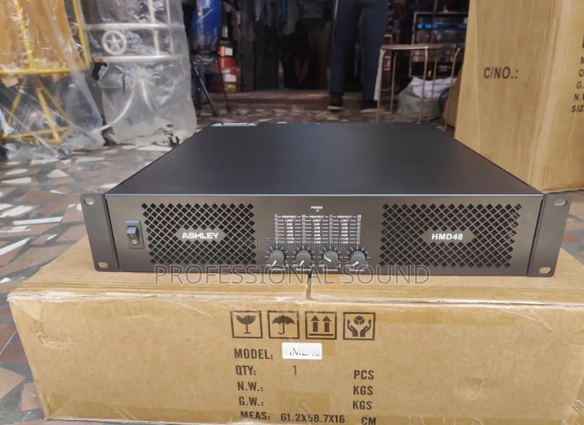 Ashley Hmd48 Professional 4-Channel Midrange Power Amplifier.